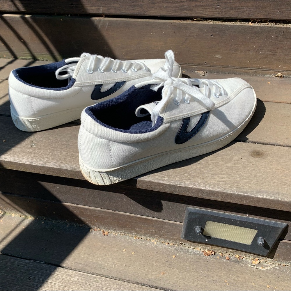 Tretorn Navy Nylite Sneakers - Size 8.5, worn once - excellent condition